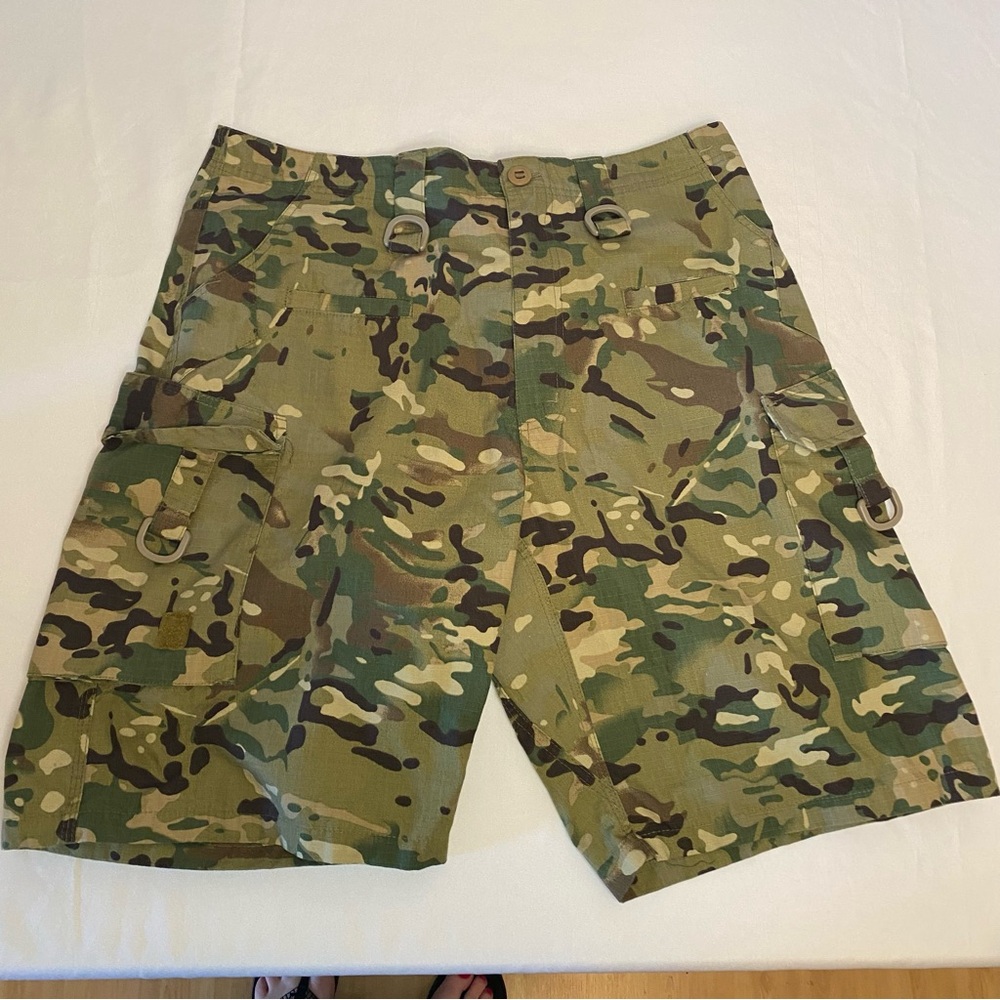 ESDY camouflage men’s cargo shorts multi pocket military style size XXL